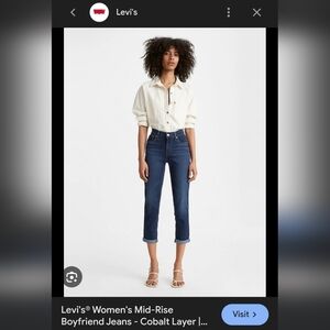 Levi's Women's Mid-Rise Boyfriend Cropped (26.5") Jeans Size 29 Zip Fly